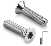Nuts OT nuts Lot de 40 vis à tête fraisée M5 x 25 mm Torx 304 en acier inoxydable A2 V2A, filetage complet, avec clé Torx et tournevis pour bois, machines, appareils, meubles