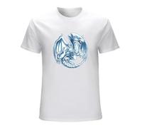 NUTS SNACKS Blue Eyes Dragon T Shirt White M