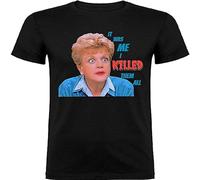 NUTS SNACKS Mens T-Shirt Murder She Wrote 80S TV Series Movie Jessica Fletcher Black S