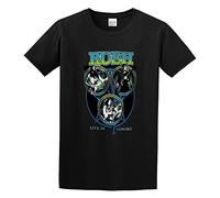 NUTS SNACKS Rush Live in Concert Band Graphic Printed T-Shirt for Mens Black XL