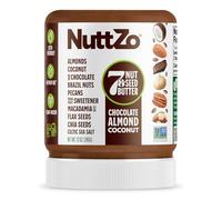 NuttZo Keto Beurre de noix de chocolat noir | Mélange de noix de coco croquante + 7 noix et graines, adapté au céto, végétalien, casher | 1 g de sucre, 3 g de fibres, 4 g de glucides nets | Pot de 355