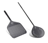 NUTUNI 30 cm & 23 cm Pelle à pizza, Pelle à pizza en aluminium anodisé dur de 30 cm avec manche à bonne prise