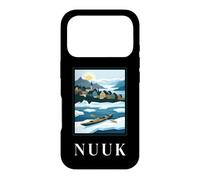 Nuuk Groenland Arctic Coastal Village Travel Design Coque pour iPhone 17 Pro