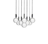 Nuura Miira 13 Lustre Grand Gris et Optique Transparent