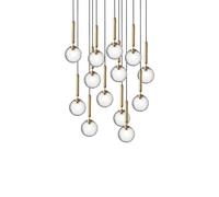 Nuura Miira 13 Petit Modèle en Laiton et Verre Transparent