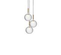 Nuura Miira 3 Suspension Grand Laiton & Transparent Transparente