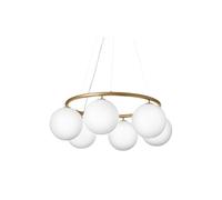 Nuura Miira 6 Lustre Circulaire Laiton/ Blanc Opale