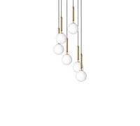 Nuura Miira 6 Suspension Petit Laiton et Opale