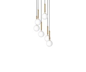 Nuura Miira 6 Suspension Petit Laiton et Opale