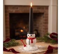 Nuvatrix Bougie de Noël, 3D imprimée Père Noël, bonhomme de neige, arbre avec télécommande, lampe LED sans flamme pour décoration de table, décoration d'intérieur de Noël