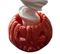Nuvatrix Lampe de cour tourbillonnante en forme de citrouille, statue de fantôme effrayante éclairée, décoration d'extérieur à DEL chaude, décoration de jardin d'automne pour décoration de fête