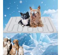 Nuvica TempBalance Mat, Cooling Pet Mat for Dogs & Cats, Instantly Cools Without Water or Electricity, Dual-Sided for Every Season, Washable Cooling Relief Mat for Indoor and Outdoor (Gray,Medium)