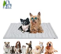 Nuvica Tempbalance Mat, Nuvica Dog & Cat Cooling Mat, Summer Pet Sleeping Pad Adjusted According to Body Temperature,Dual-Sided Design, Cool Fabric Structure, Durable & Machine Washable (D,L)