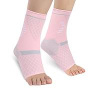 NuVigor 1 paire de chaussettes de compression respirantes antidérapantes pour fasciite plantaire, entorse, tendinite d'Achille, lésions ligamentaires