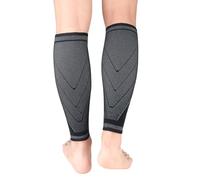 NuVigor 1 paire de manchons de compression pour mollet pour homme et femme, soutien des attelles tibiales, manchons de mollet sans pieds, chaussettes de course pour soulager la douleur, varices