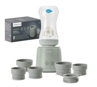 Nuvita 1163 Warm’n’Mix Chauffe-biberon Portable à batterie avec Fonction de Chauffage et de Mélange - Chauffage Rapide en 3 Minutes, 4 Réglages de Température, Compatibilité Universelle avec 6 Adaptat