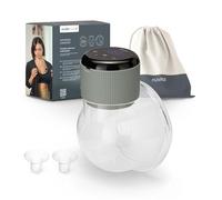 Nuvita 1260W Tire-lait électrique portable à 3 phases - Portable avec batterie rechargeable USB-C, fonction anti-stase, idéal pour les mamelons plats/inversés, bonnet en silicone 24 mm avec réducteurs