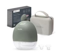 Nuvita 1264W Tire-lait électrique portable à 3 phases avec stimulation par vibration - Silencieux, portable, batterie rechargeable USB-C, 4 cycles complets, bonnet en silicone 24 mm avec réducteurs