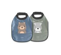 Nuvita 4371 Bavoirs, Powder Blue & Sage Green, Taille Unique Mixte Enfant