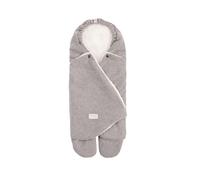 Nuvita 9100 Cuddle | Chancelière universelle pour poussette avec capuche réglable | Parfait de 0 à 10 mois (80 cm) | Résistant aux températures jusqu'à 8°C, à l'eau et au vent | Gris clair/Blanc