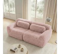 NuvlaGu Canapé modulaire, 2 places, design ergonomique avec coussin, mousse 32D de qualité supérieure, fond antidérapant, idéal pour le salon, la chambre à coucher