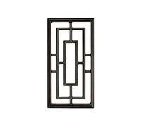 Nuvo Iron Insert décoratif pour clôture, portail, maison, jardin - Rectangulaire, 22,9 x 43,2 cm, noir