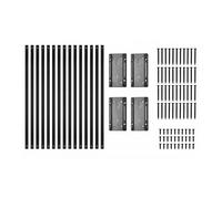 Nuvo Iron Kit balustre rectangulaire - Balustres en acier galvanisé noir de 38 po de long x 1 po de large, 15 pièces plus tout le matériel