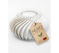 NUVO Studio Photophore « Ventura » - Design scandinave moderne pour bougies chauffe-plat et décoration - Durable et imprimé 3D en Allemagne - Idée cadeau parfaite (blanc doux, grand)