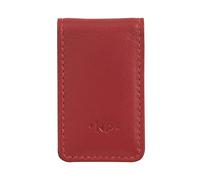 Nuvola Pelle Pince à Billets magnétique en Cuir Nappa véritable avec Aimant pour Homme et Femme Rouge