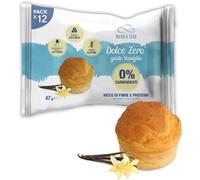 Nuvola Zero - Dolce Zero Vanille Petit gateau, Sans Glucides, Sans Sucre, Sans Lactose, Sans Gluten, Riche en Fibres, Lot de 12, Fabriqué en Italie