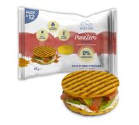 Nuvola Zero - Pane Zero Curcuma, Pain Sans Carb, Sans Sucre, Sans Lactose, Riche en Fibres et Protéines, Sans Gluten, Paquet de 12, Fabriqué en Italie