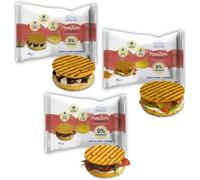 Nuvola Zero - Pane Zero MIX 3 Saveurs, Pain de Mie Sans Glucides, Sans Sucre, Sans Lactose, Riche en Fibres et en Protéines, Sans Gluten 1pc Cloudbread, 1pc Pizza, 1pc Curcuma