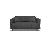 Nuvole di Sonno - Canapé-lit Levis convertible en lit avec matelas confortable, design moderne, gain de place, housse amovible, 2 coussins en nombre, fabriqué en Italie (Noir)