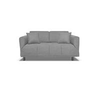 Nuvole di Sonno - Canapé-lit Levis convertible en lit avec matelas confortable, design moderne, peu encombrant, housse amovible, 2 coussins en hommage, fabriqué en Italie (taupe)