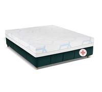 Nuvole di Sonno - Matelas Boston pour lit double 160 x 200 en mousse à mémoire de forme orthopédique de 25 cm de haut, revêtement amovible avec fibre climatisée, fabriqué en Italie, Disp. Medical