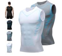 Nuvraa V2 Compression Vest, 2025 New EvolvOff V Men Shaper Shirt,Feel The Power of Confidence, Energy & Strength (2-Pcs-B, M)