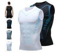 Nuvraa V2 Compression Vest, 2025 New EvolvOff V Men Shaper Shirt,Feel The Power of Confidence, Energy & Strength (2-Pcs-A, S)