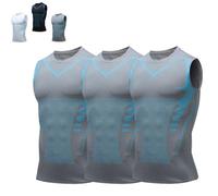 Nuvraa V2 Compression Vest 2025 New Posture Corrector Tank Top Build Toned Body V Boost Shape Wear Shirt Men (3PCS/B,5XL)