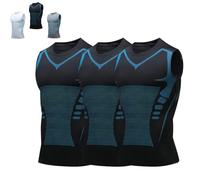 Nuvraa V2 Compression Vest 2025 New Posture Corrector Tank Top Build Toned Body V Boost Shape Wear Shirt Men (3PCS/A,5XL)