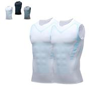 Nuvraa V2 Compression Vest 2025 New Posture Corrector Tank Top Build Toned Body V Boost Shape Wear Shirt Men (2PCS/C,XL)