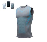 Nuvraa V2 Compression Vest 2025 New Posture Corrector Tank Top Build Toned Body V Boost Shape Wear Shirt Men (1PCS/B,L)