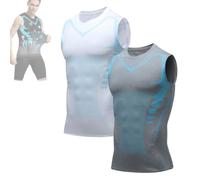 Nuvraa V2 Compression Vest, V Boost Shape Wear Shirt Men, Feel The Power of Confidence, Energy & Strength (D,5TG)