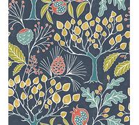 NuWallpaper NU3038 Groovy Garden Navy Papier peint autocollant, motif jardin multicolore