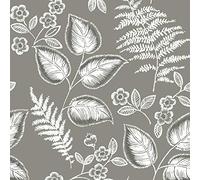 NuWallpaper NUS3143 Papier peint à décoller et coller Motif feuillage Gris