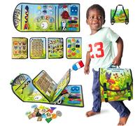 Nuwaytoys Montessori Busy Board Francais, Cartable, Planches Activites Educatives, 2 3 4 5 6 Ans Theme Animaux de la Forêt