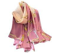 NUWEERIR Écharpe longue en satin 100% soie de mûrier pour femme, Papillon et ceinture, taille unique