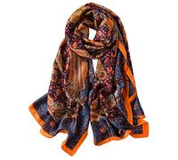 NUWEERIR Écharpe longue en satin pour femme 100 % soie de mûrier, 75., taille unique