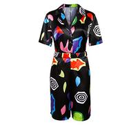 NUWIND Women's Stranger Eleven Combinaison pour Femme Manches Courtes Robe Costume d'halloween Jeu De Role Saison 3 Adultes (Multicolore, S)