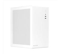 Nuwo Eguera A123 Boîtier Compact MicroATX pour Ordinateur de Bureau Mini Tour 0,6 mm SPCC, USB 3.0, Panneaux latéraux en Maille, Blanc
