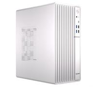 Nuwo Quartz QH300 | Boîtier PC Compact Micro-ATX sans Bloc d'alimentation | Compatible avec MicroATX et Mini-ITX | Refroidissement réseau Frontal | USB 3.0 et Type-C, Blanc
